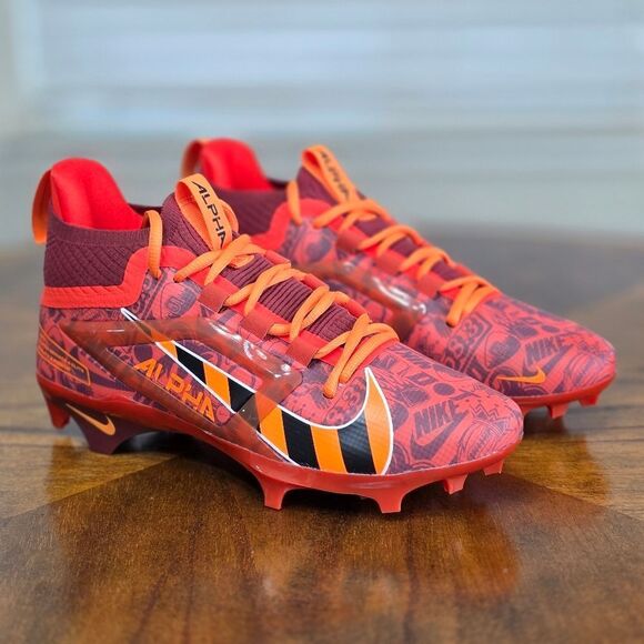 Nike Alpha Menace 4 Elite NRG Red Football Cleats FQ4046 600 Men's 7.5 New RARE - Picture 5 of 14